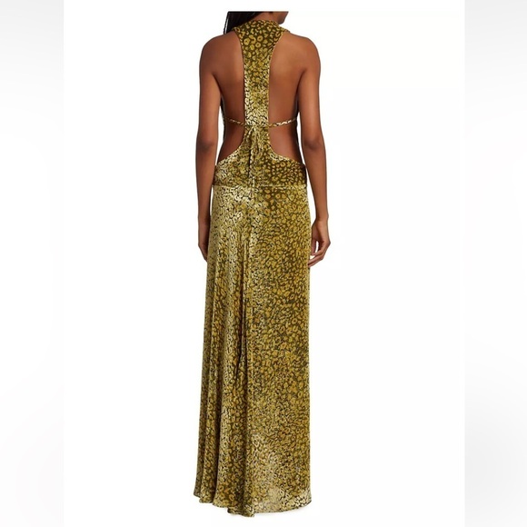 Adriana Iglesias Paris Velvet Leopard-Print Maxi Dress - Picture 2 of 12